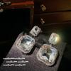 Nvnvthui Snowflake Jewel Pearl Earrings, Galaxy Bright, 18K Gold-Plated Grand Carat Flash Diamond Earrings Combination