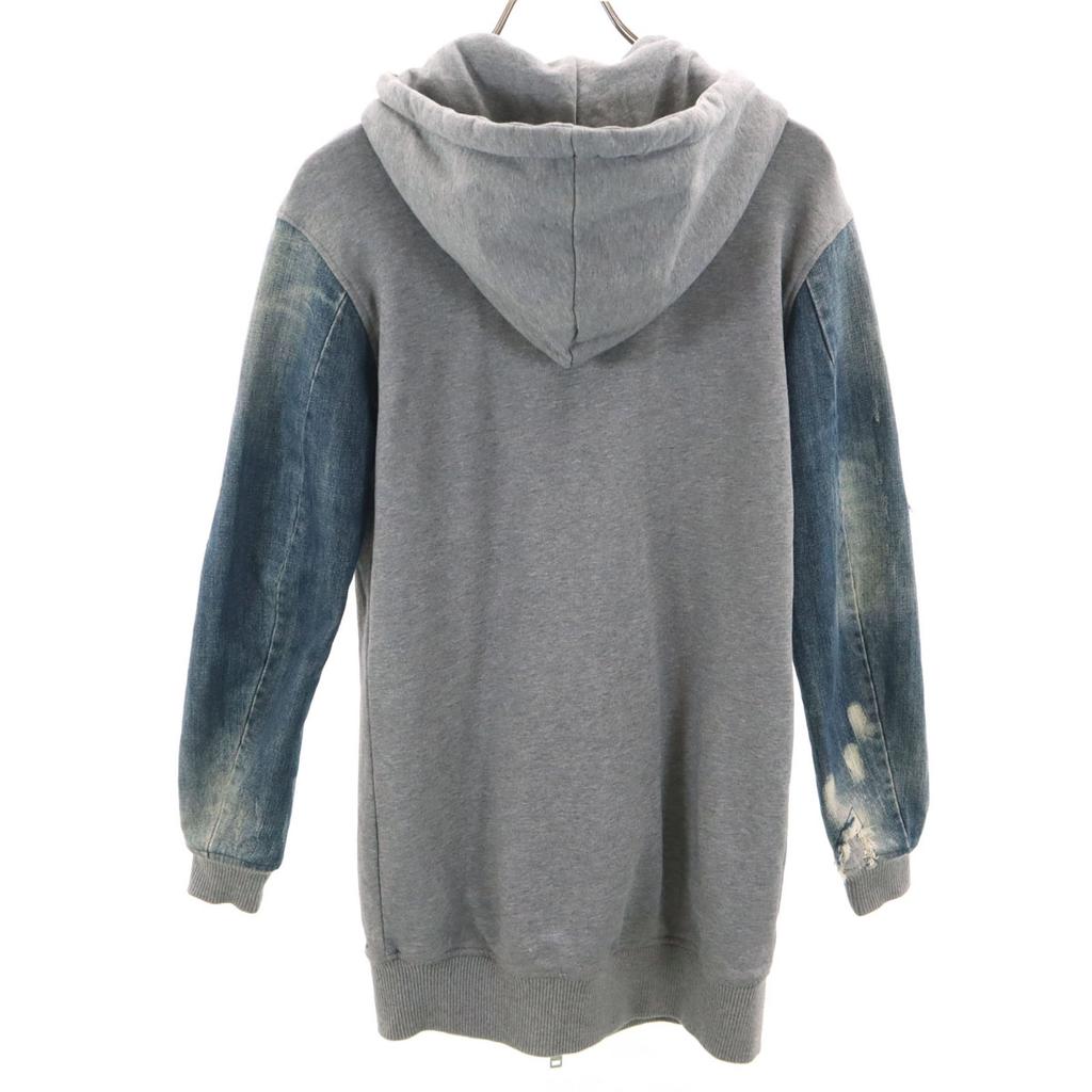 DIESEL Long sleeve Denim switch Zip hoodie S gray Women Used