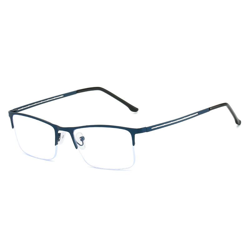 Retro Semi-rimless Myopia Glasses Fashionable and Versatile Openwork Temple Eyewear Minus Diopter Eyeglasses 0 To -4.0