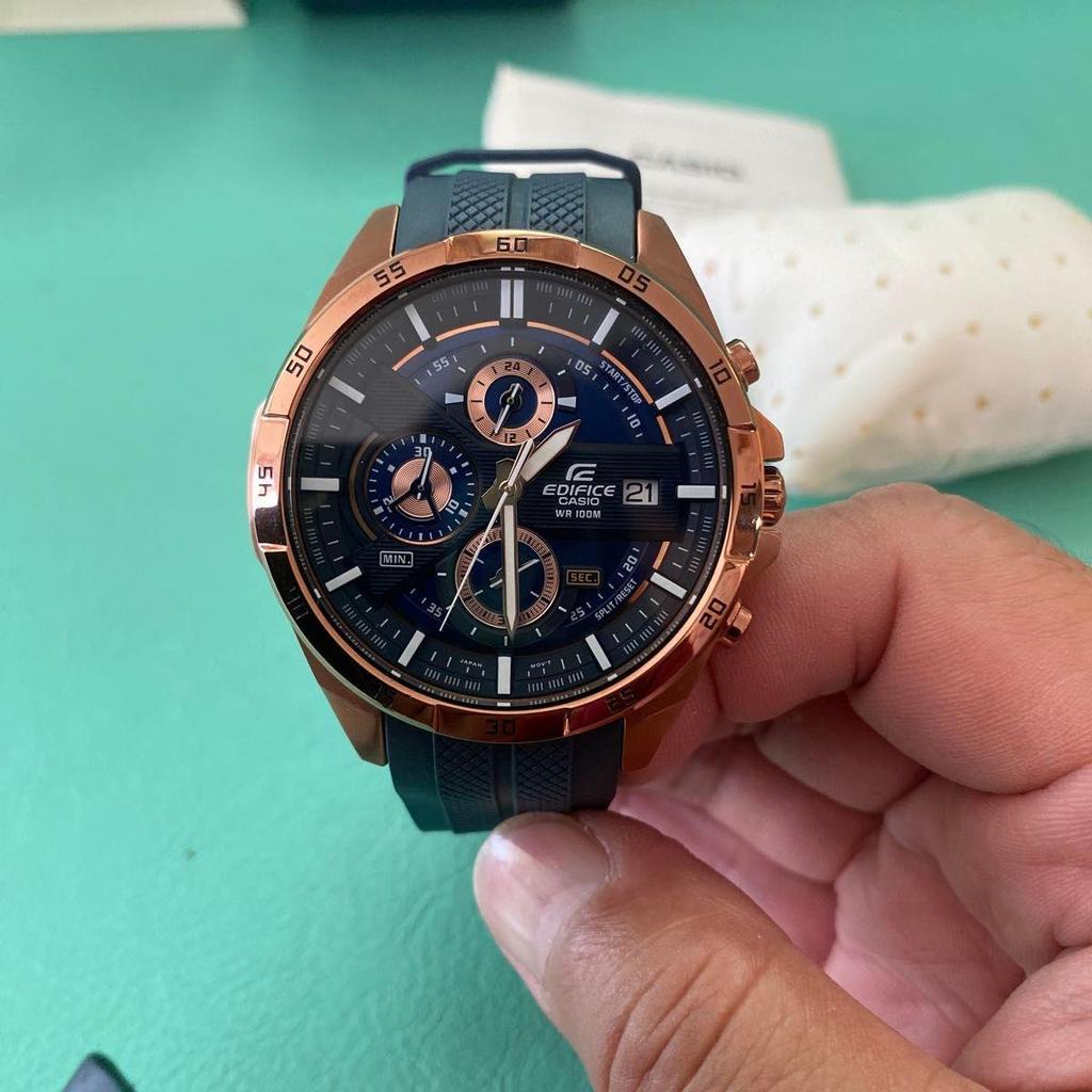 Used CASIO EDIFICE EFR-556P Watch 5451 Unused item, with box and manual