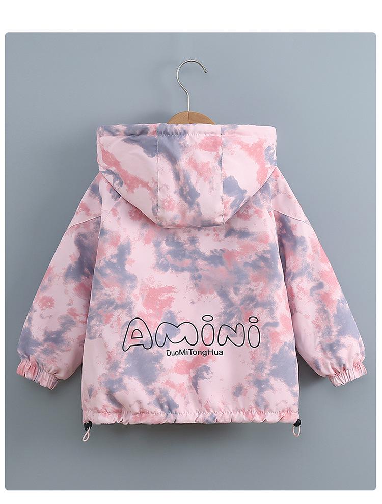 Dwustronna zimowa kurtka z polaru aksamitnego dla dziewcząt - Odwracana wiatrówka dla starszych dzieci, idealna na narty wiosną/jesienią i aktywności na świeżym powietrzu.