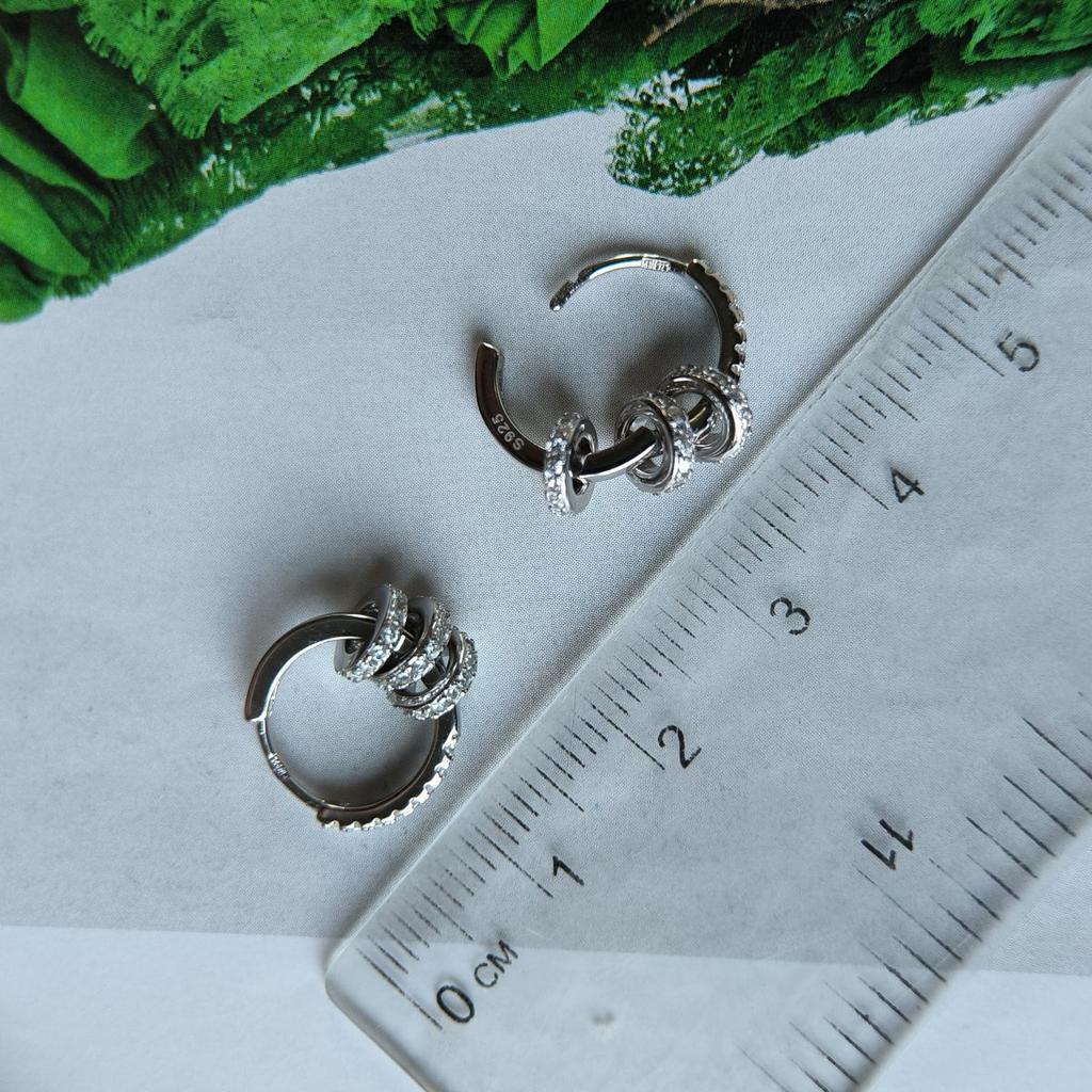 Brincos de prata com zirkonia cúbica (2180715)