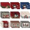 Christmas Snowman & Snowflake Plaid Insulated Placemat - Festive Table Decoration