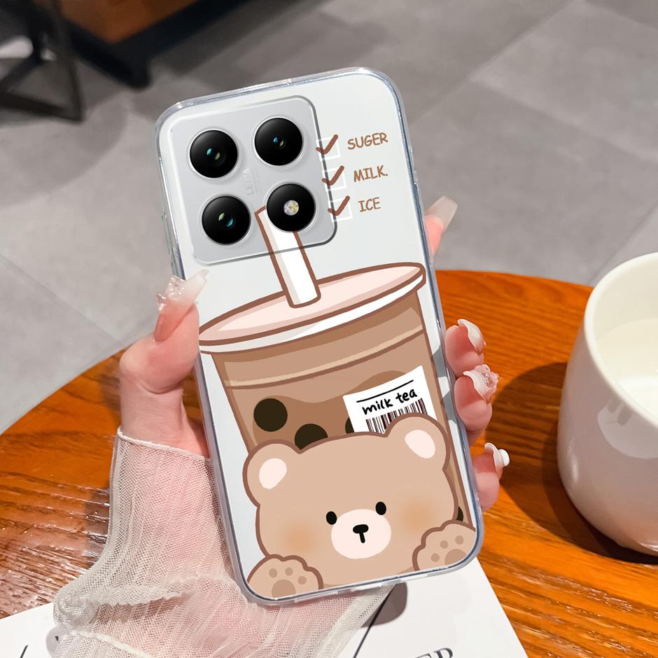Case For Xiaomi 15T 15T Pro Adorable Astronaut Cat Anti-Fingerprint Fashion Transparent Housing For xiaomi15t 15tpro Protector