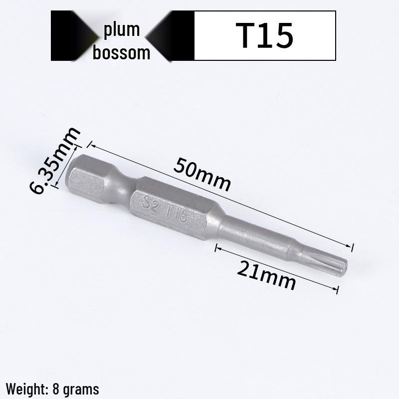 Magnetic Plum Blossom Screwdriver Replacement Bits T15 T20 T25 T30
