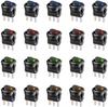 4/5/8/12pcs Rocker Toggle Switch 3Pins 12V 20A Wired Round LED Light Power On Off Switch SPST for Car Truck Vehicle