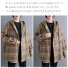 Chesterfield Long Sleeve Hooded Check Pattern Trench Lapel Loose Cold Weather Perfect for and Winter [CCGGOWMM] Women's Coat, Coat, Outerwear, Coat,