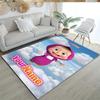 Masha Bear Personalized Name Floor Mat Suitable for Kitchen Balcony Living Rooms Dining Room Anti-slip Rug Anime Office Decor