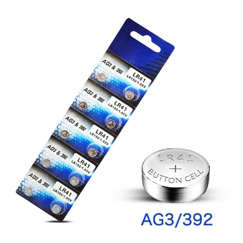 Pack Of 10 AG0/LR521 AG1/LR621 AG3/LR41 AG4/LR626 AG13/LR144 AG10 Alkaline Button Battery 1.55VCoin Cell For Electronics