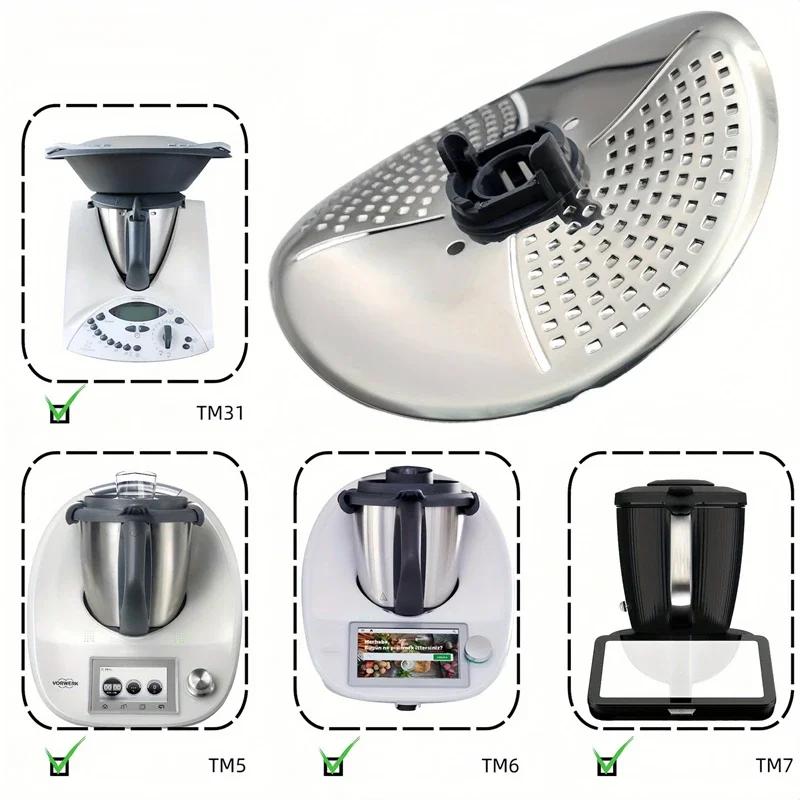 Coprilama in Acciaio Inossidabile per Thermomix TM5 TM6 TM7 Copertura Protettiva Accessorio Sbucciatore Taglierina Accessorio da Cucina