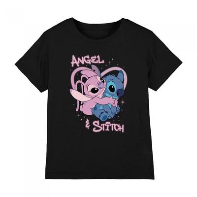 Childrens/Kids Stitch & Angel Airbrush T-Shirt