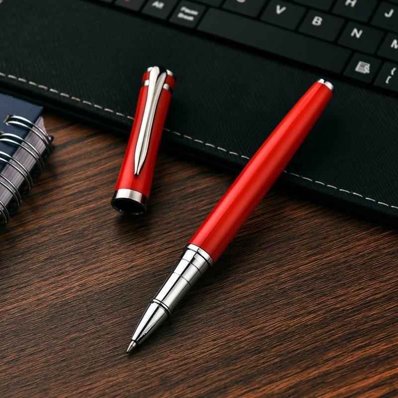 Black Metal Orb Pen, Signature Pen, Business Creative Advertising Gift Pen, Metal Signature Pen красный