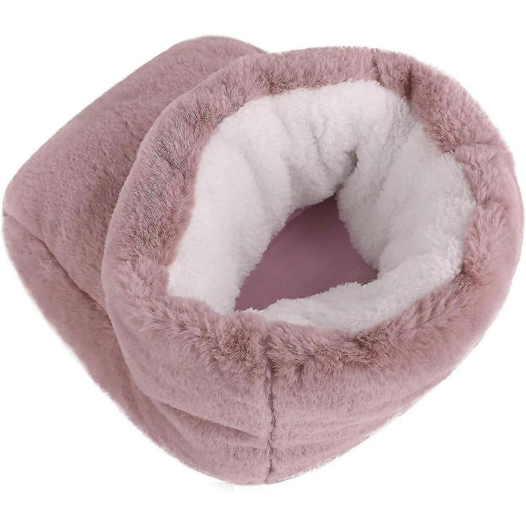 Women's Winter Foot Warmer Slippers Usb Massage Rechargeable Foot Pad (pink)