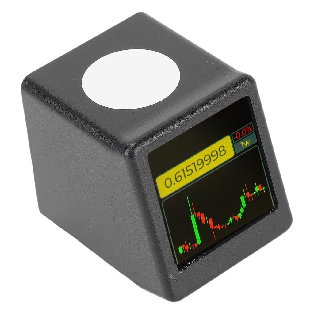 Bitcoin Aktien Ticker WiFi Kompakte Echtzeit Krypto Preisanzeige mit Uhrzeit Wetter GIF Animationen für Schreibtisch Nachttisch