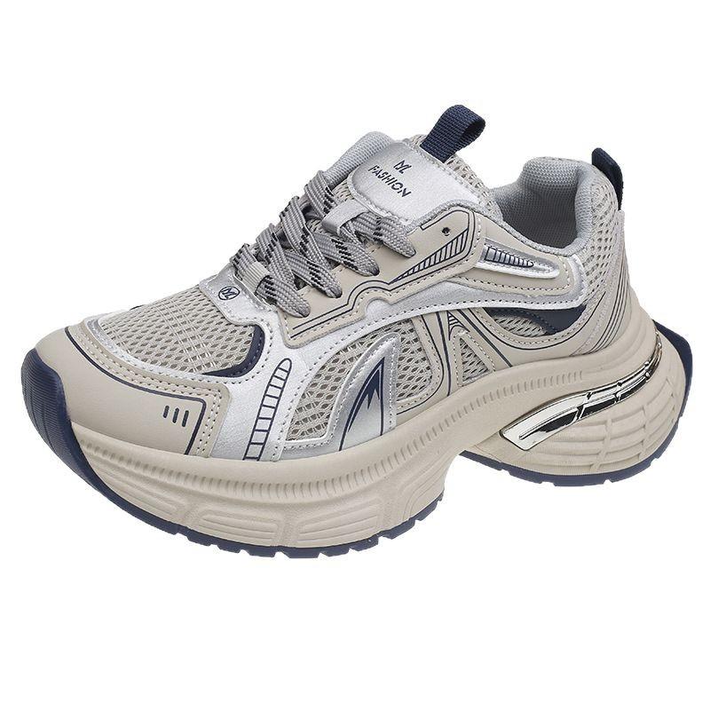 Platform dad shoes women's 2025 spring new high-end casual sports shoes versatile and popular small running shoes