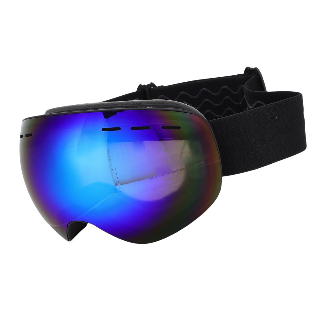 OTG Ski Goggles Over Glasses Ski Snowboard Goggles for Men Women Polarized Windproof Double Layer Anti Fog Black Blue