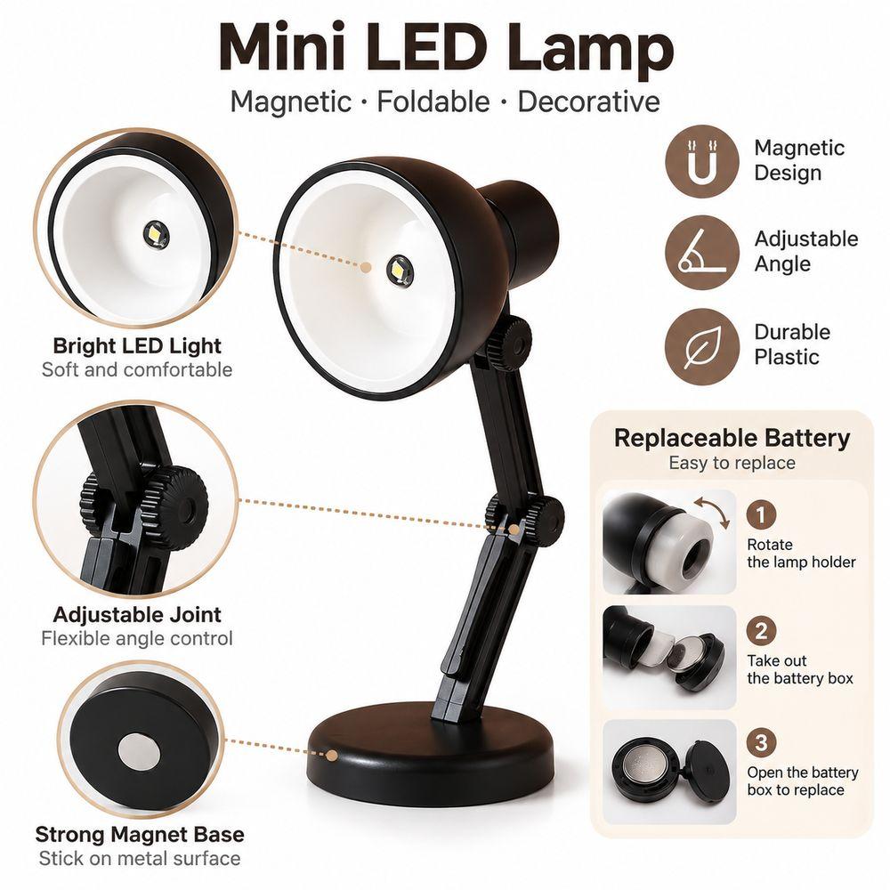 Magnetic Backing Fridge Night Light Creative Bedhead Lights New Table Lamp Home Decoration