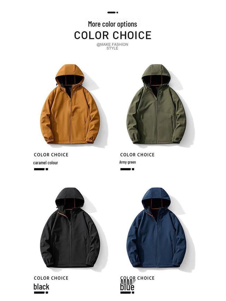 Neue Marke Softshell Herren Wasserdichte Fleecegefütterte Windjacke für Herbst/Winter Outdoor Bergsteigen.