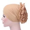 Women Flower Muslim Ruffle  Chemo Hat  Scarf  Head Wrap Cap