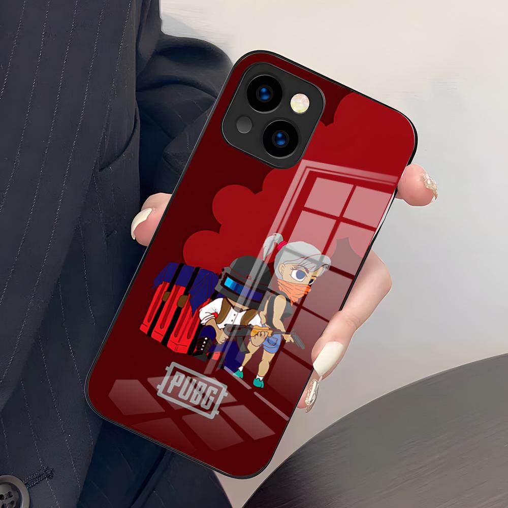 Game P-PUBG Phone Case For IPhone 17 Pro Max 15 Pro 16 14 Plus 12 13 Mini 11 Pro Shockproof Glass Cover