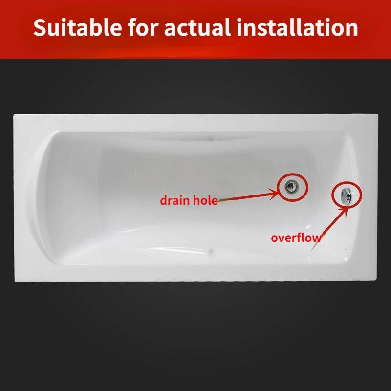 Universal bathtub drainer with waste hose basin waste set sink strainer for shower room bathtub plug type drain fittings