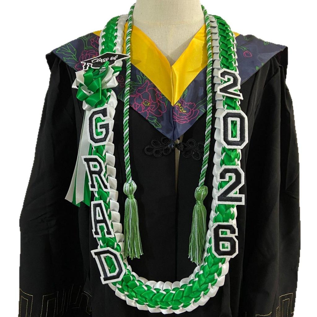 2026 Commencement Double Headed Braided Cord Graduation Lei Academic Achievement Symbol