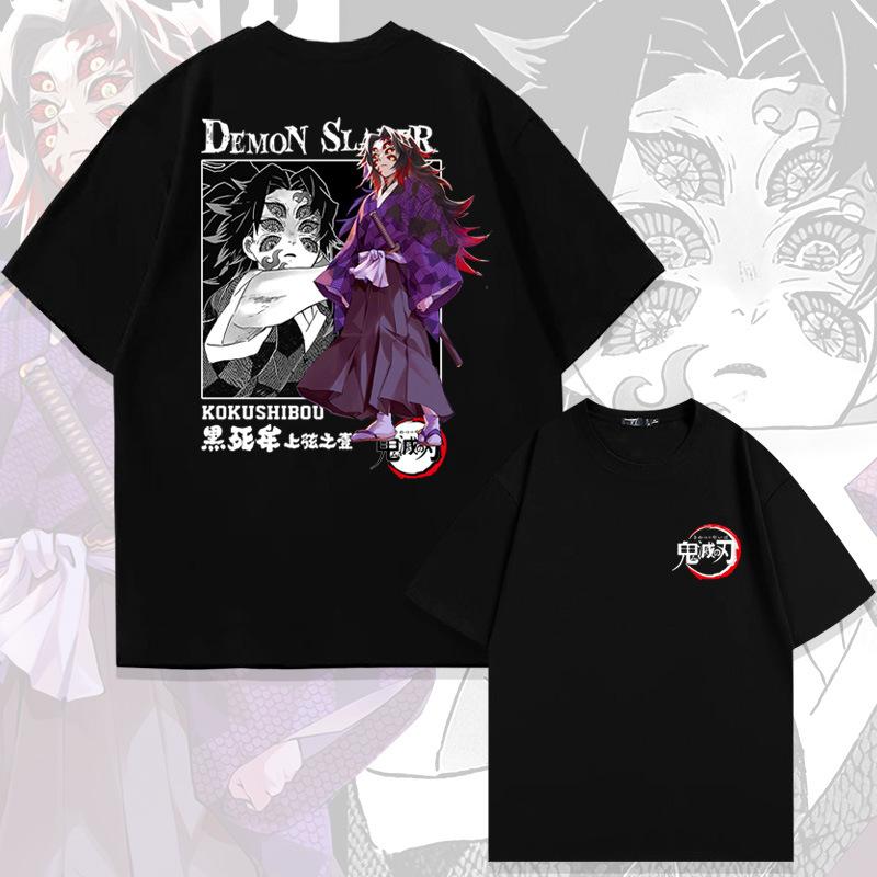 Demon Slayer Animation Derivatives Kamado Tanjirou Tshirt Printing Mens 2025 Summer Fashion Casual Oversized Streetwear
