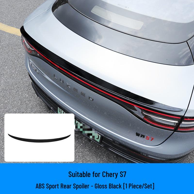 Punch-Free Sports Rear Spoiler for Chery S7, High-End Carbon Fiber Trunk Deflector Zhijie S7
