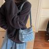 2025 Summer New Lazy Denim Multi-layer Small Square Bag New Women's One-Shoulder Crossbody Bag Fashionable and Casual