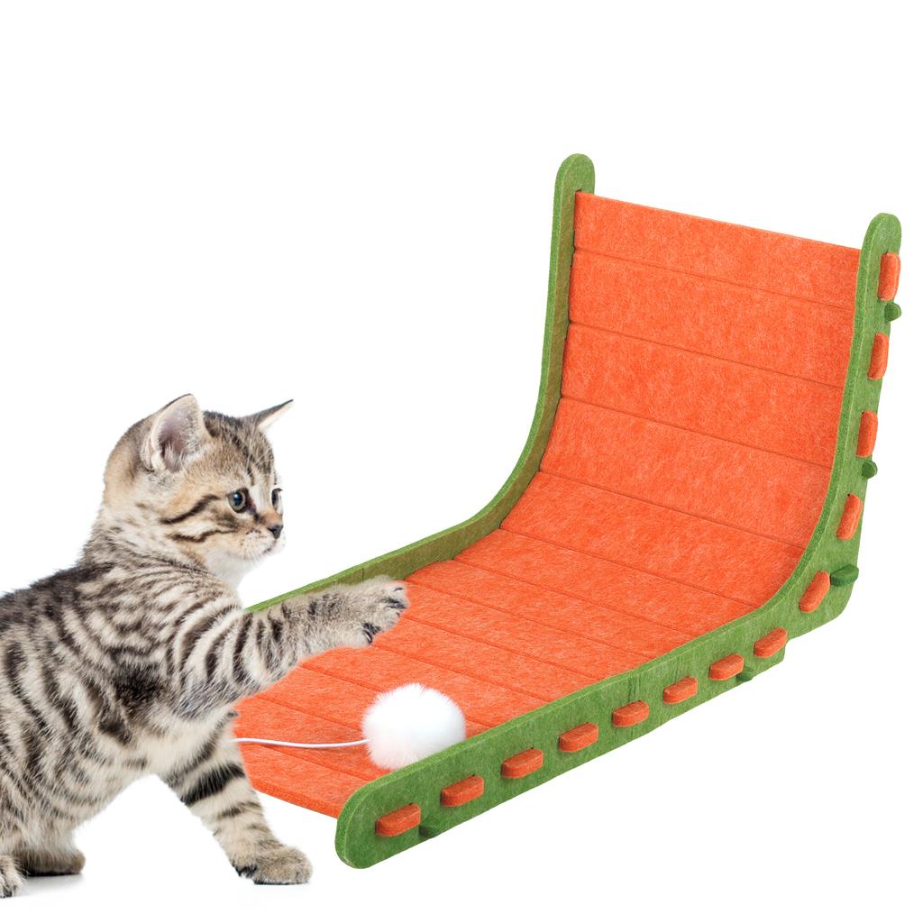 Felt Cloth Cat Scratcher Vertical Cat Pet Scratch Board Toy Kitten Felt Bed Non-shedding Climbing Mat Wear-Resistant