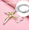925 sterling silver 16-30 inch exquisite cross pendant necklace for men and women's wedding fashion jewelry accessories gifts