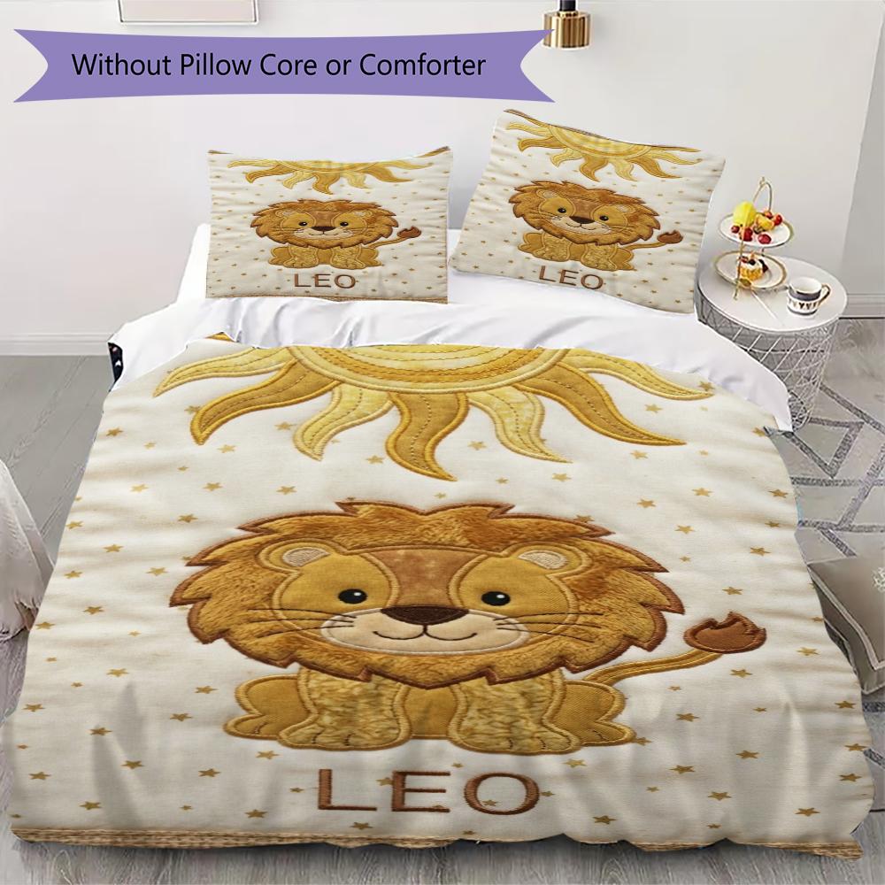 

Cute Animals Pattern Bedding uilt Set uilt Cover Pillowcase Home Decoration Birthday Gift (1 * duvet cover + 2 * pillowcase without core)135 135x200cm