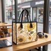 Vintage Sunflower Print Tote Bag Casual Large Capacity Daily Shopping Handbag