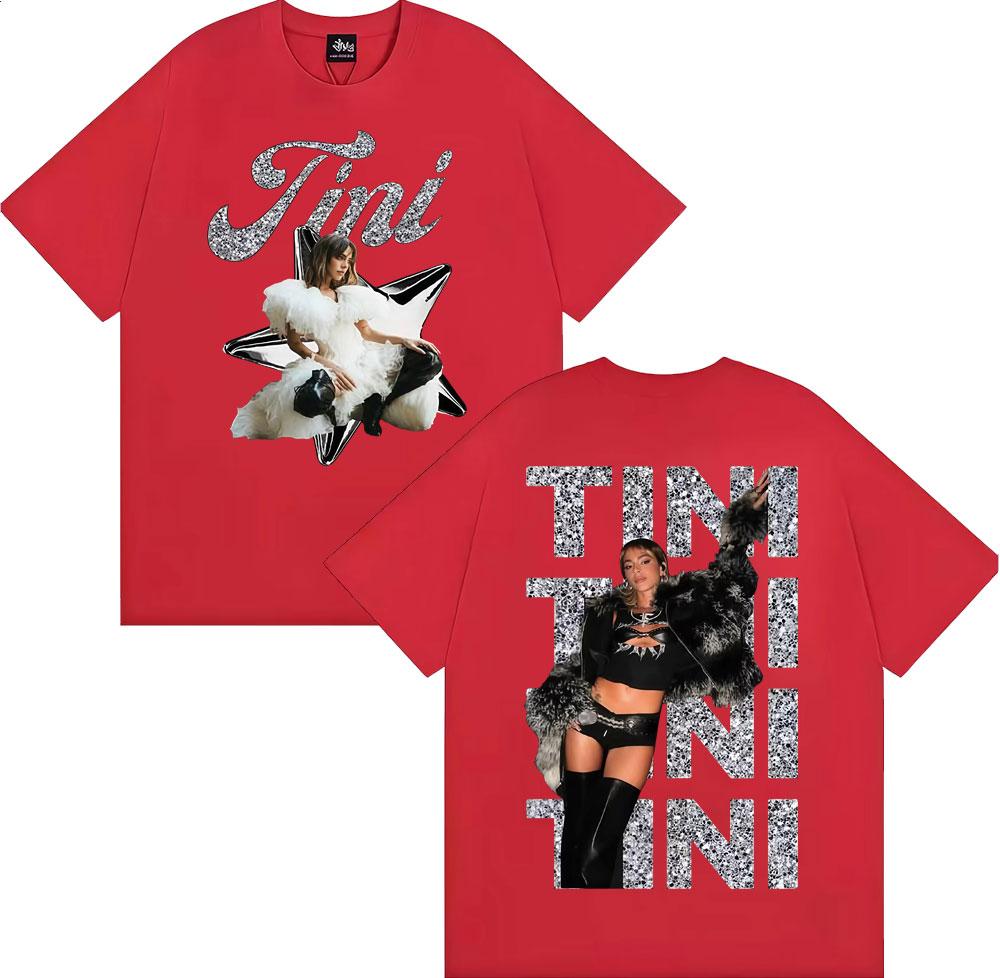 

Singer Tini Stoessel Album Double Sided Print T Shirts Men Women Fashion Oversized Vintage T-shirt 100_ Cotton Oversized Tshirt M