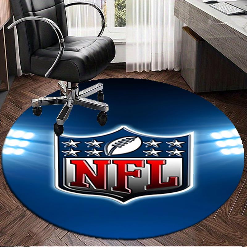 NFL Team Collection Round mat, Anti-slip Circle Carpet Chair rug For livingroom,Bedroom, doormat home decor Gift Christmas Gifts