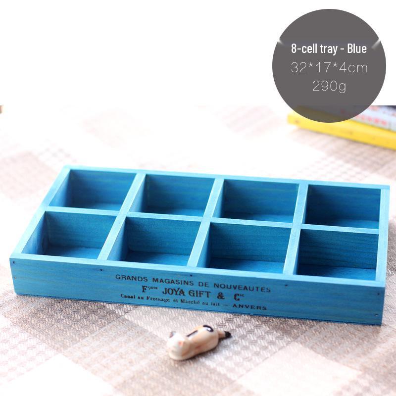Rectangular Solid Wood Succulent Planter Box for Desktop or Balcony