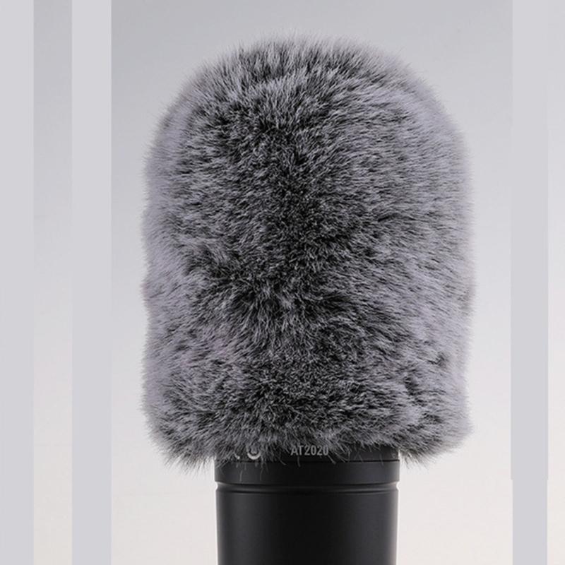 Universal Microphone Outdoor Artificial Furry Windscreen Fur Windshield Wind Muff for AT2020 Condenser Microphone X3UF