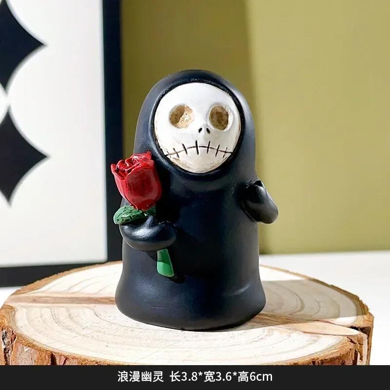 New Halloween Skull Witch Decoration Ghost Holiday Party Cute Ghost Statue Room Decoration Table Decoration & Accessories