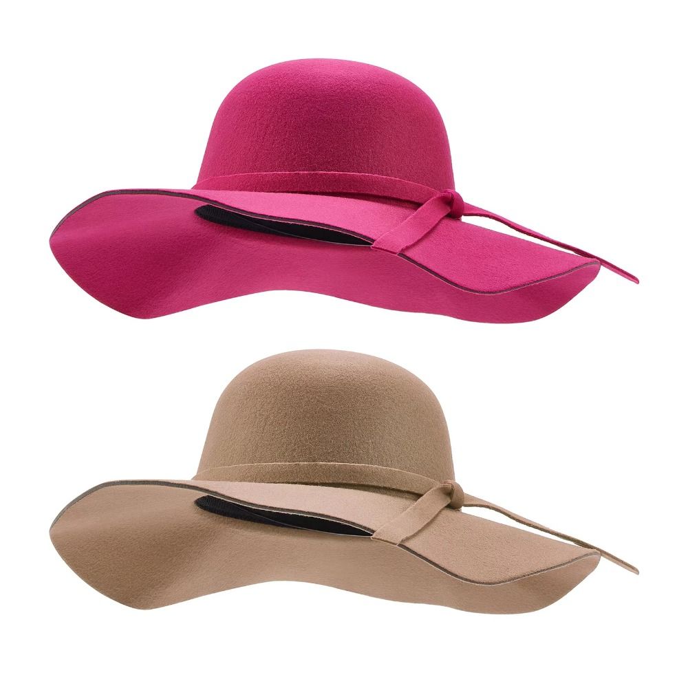 Cappelli a tesa larga stile vintage Cappelli bombati a tesa larga in feltro Cappello a secchiello alla moda Abbigliamento casual