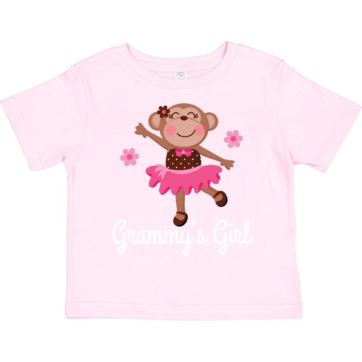 Inktastic Grammy Girl Ballerina Monkey Toddler T-Shirt Grammys Grandma From Cute 100