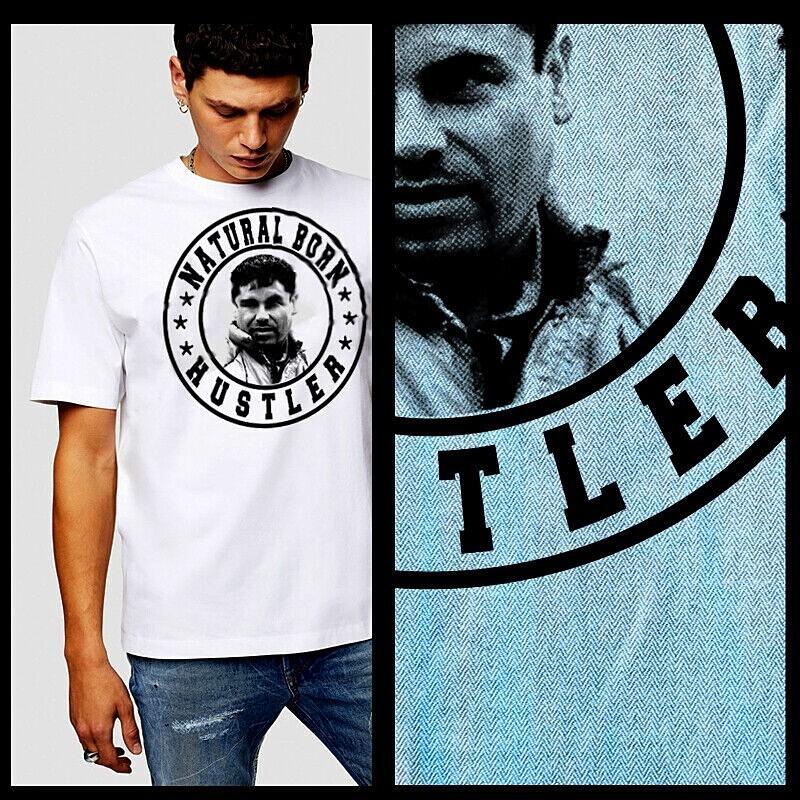 

Gangster t-shirt mobster criminal kingpin mob mafioso Born Hustler El Chapo new L