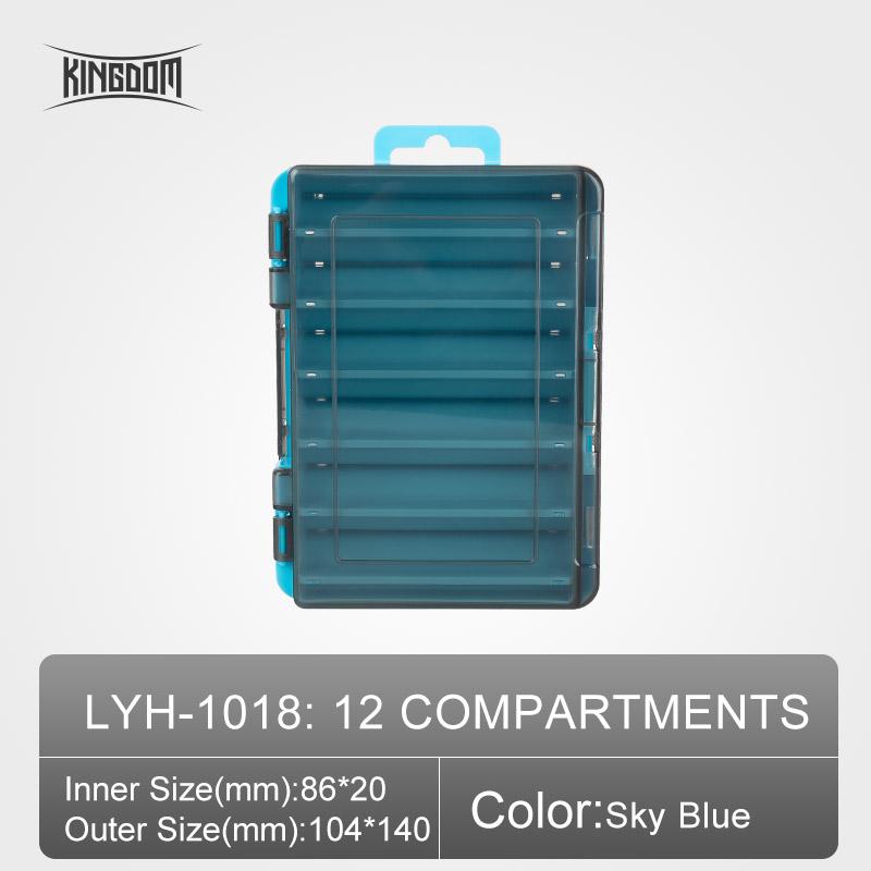 

Коробка для рыбалки Kingdom, 12, 14 отделений, аксессуары для рыбалки, коробки для хранения крючков, двусторонние, высокое качество