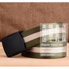 TUSHI Classic Ykk Plastic Buckle High-strength Nylon Elegant Stripe Men Women Canvas Knitted Belt