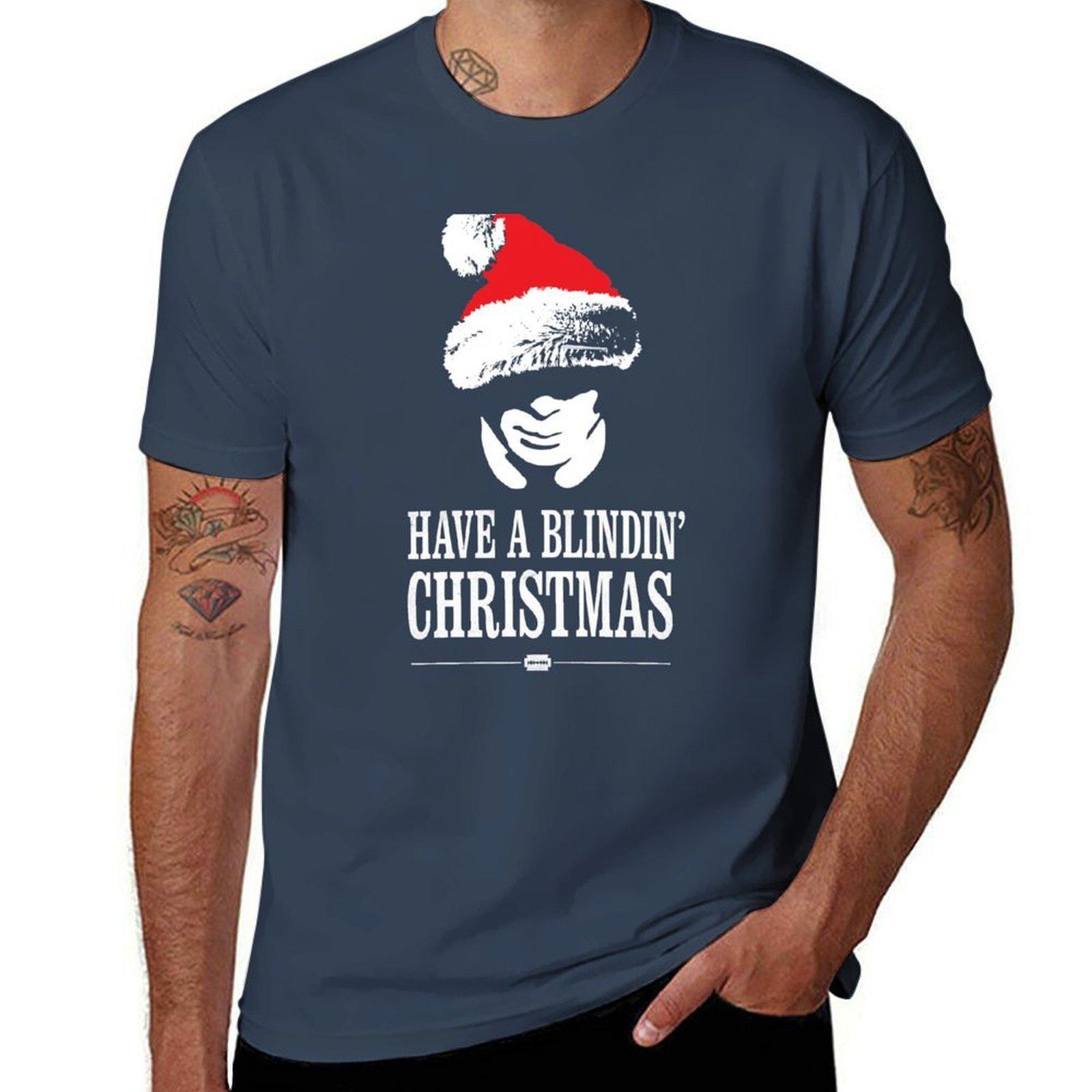 Have a Blindin Christmas TShirt Casual Graphic Print Tee S
