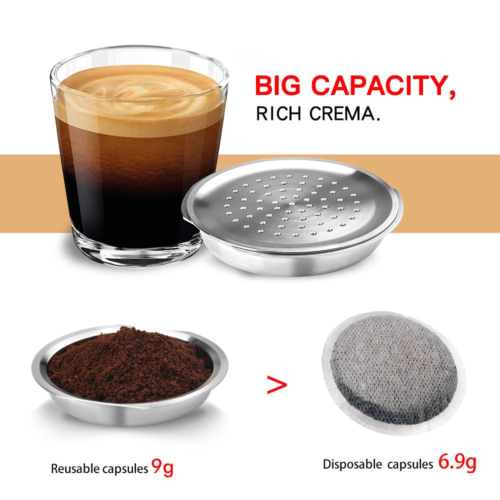 Stainless Steel Reusable Coffee Capsule Pods Compatibel with Philips Senseo Machine Coffee Maker Filter Metal Tamper