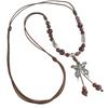 Chinese style long length sweater style accessory  butterfly necklace  ceramic  hanger cord