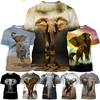 Mode Spaß Süßes Tier Elefant 3D Gedrucktes Herren T-Shirt Outdoor Freizeit Große Größen T-Shirts Oberteil Damenbekleidung