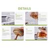 Glass Storage Bottles with Dipper Lid Honey Jars Wide Mouth Honey Containers Syrup Dispenser for Storing Honey and Syrup