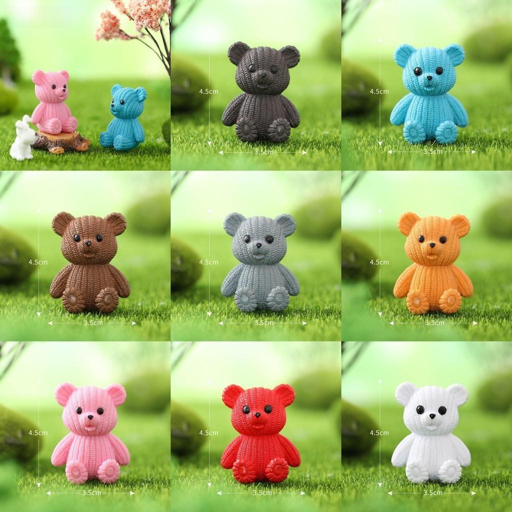 Hairline Bear Keychain Micro Landscape Cartoon Pvc Handicrafts Car Ornaments