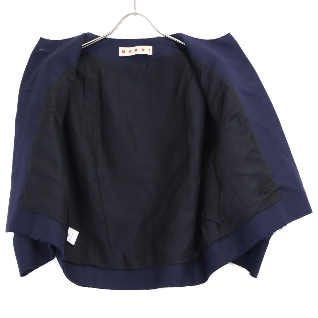 MARNI Excellent condition collarless Jacket 38 NavyUsed